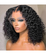 Glueless Wig 12A Short Bob Wig Deep Wave Human Hair Wigs Water Wave Fron... - £71.09 GBP+