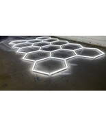 16’x 8’ 14 Hexagon Honeycomb LED Ceiling Light Aluminum Frame Barber Sho... - $159.99