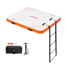 VEVOR Inflatable Floating Dock, 6 x 5FT Inflatable Dock Platform, Non-Slip Water - $3,504.14 MXN