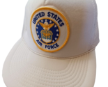 Vintage 1980s United States Air Force US MILITARY Patch Snapback Trucker... - $7.08