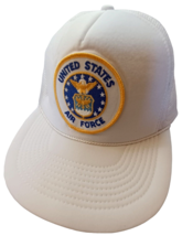 Vintage 1980s United States Air Force US MILITARY Patch Snapback Trucker... - £5.59 GBP