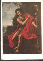 USSR Soviet Postcard Art Painting Italian School Ioann John the Baptist 1624 - £6.44 GBP
