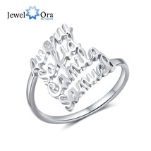 JewelOra 925 Sterling Silver Custom Name Rings for Women Personalized Family Nam - £27.22 GBP