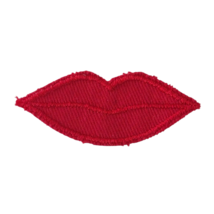Vintage Red Lips Embroidery Iron on Patch Badge Bag Fabric Applique Craft - £9.46 GBP