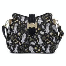 Loungefly Harry Potter Black and Gold All Over Print Crossbody Purse - £59.75 GBP