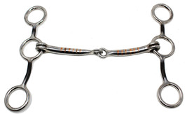 5.5&quot; Mouth Smooth Snaffle Gag Bit w/ Copper Inlay 35624C - $19.79