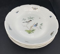 Lot 4 Ceralene Raynaud Limoges &quot;Les Oiseaux&quot; 7.5” Soup Bowls READ - $80.18