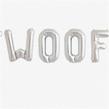 Pawsome Party Pack: Woof Balloons &amp; Banner for Dog Birthday Bash - Silver Sparkl - £16.81 GBP