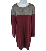 Roots Cabin Sweater Dress Size S Gray Red - £20.97 GBP