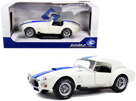 Shelby Cobra 427 S/C Convertible Wimbledon White with Blue Stripes 1/18 Diecast  - £67.80 GBP