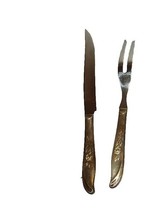 Set of Oneida MORNING ROSE Carving knife and fork - $279.40 MXN