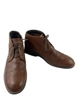 Rockport Chukka Boots Men 13 M Classic Break Shoes Brown Leather Work Bo... - $34.47