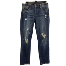 Judy Blue Boyfriend  Fit Distressed Tapered Dark Blue Jeans Size 3/26 JB... - £25.77 GBP