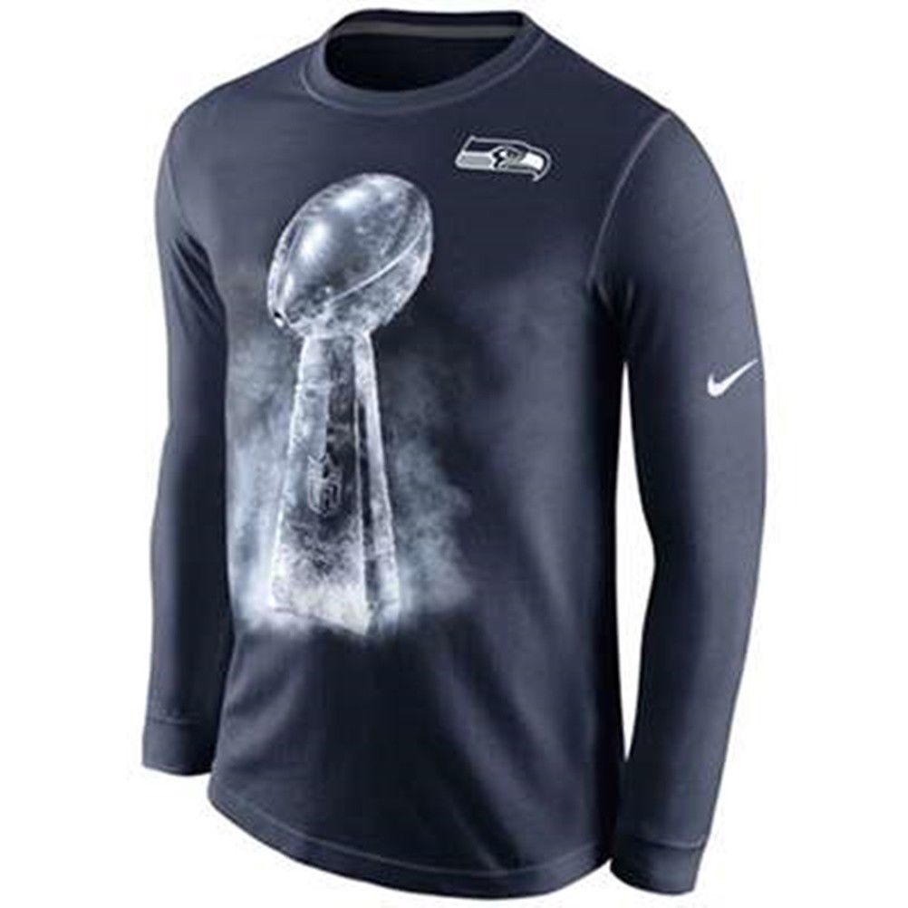 Primary image for Nike Seattle Seahawks Super Bowl Champions Ice Trophy Long Sleeve Shirt  2XL NEW