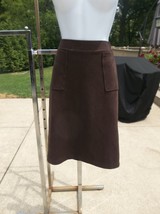 NWOT NYCC BROWN FAUX SUEDE SKIRT L - £11.59 GBP