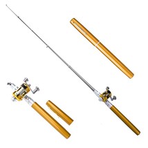 Mini Fishing Rod Portable Pocket Telescopic Pole Pen Shape Folded Fishing Rod Wi - £80.74 GBP