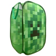 Minecraft Creeper Pop Up Hamper - Mesh Laundry Basket/Bag With Durable H... - £22.77 GBP