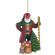 Blackshear Father Christmas Santa Figurine Ornament 2016 Ebony Visions Lenox NEW - £56.94 GBP