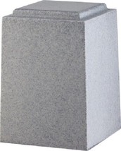 Large/Adult 220 Cubic Inch Windsor Military Gray Cultured Granite Cremation Urn - £196.60 GBP