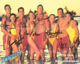 Baywatch Hawaii Cast Signed Autograph 8x10 Rp Photo David Hasselhoff Jason Momoa - £16.02 GBP