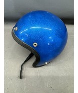 Vintage Motorcycle Helmet Norcon TW-1 Blu Metal Flake Metallic Motorbike... - $83.01 CAD