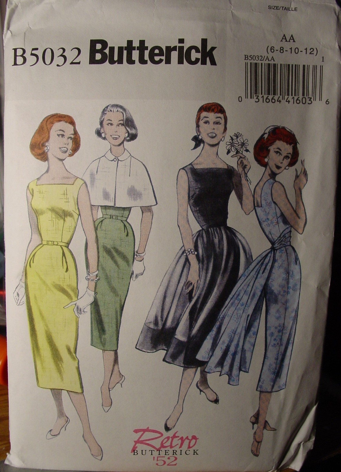 Sewing Pattern Retro 1952 Dress & Capelet sizes 6-12 Uncut 5032 - $7.99