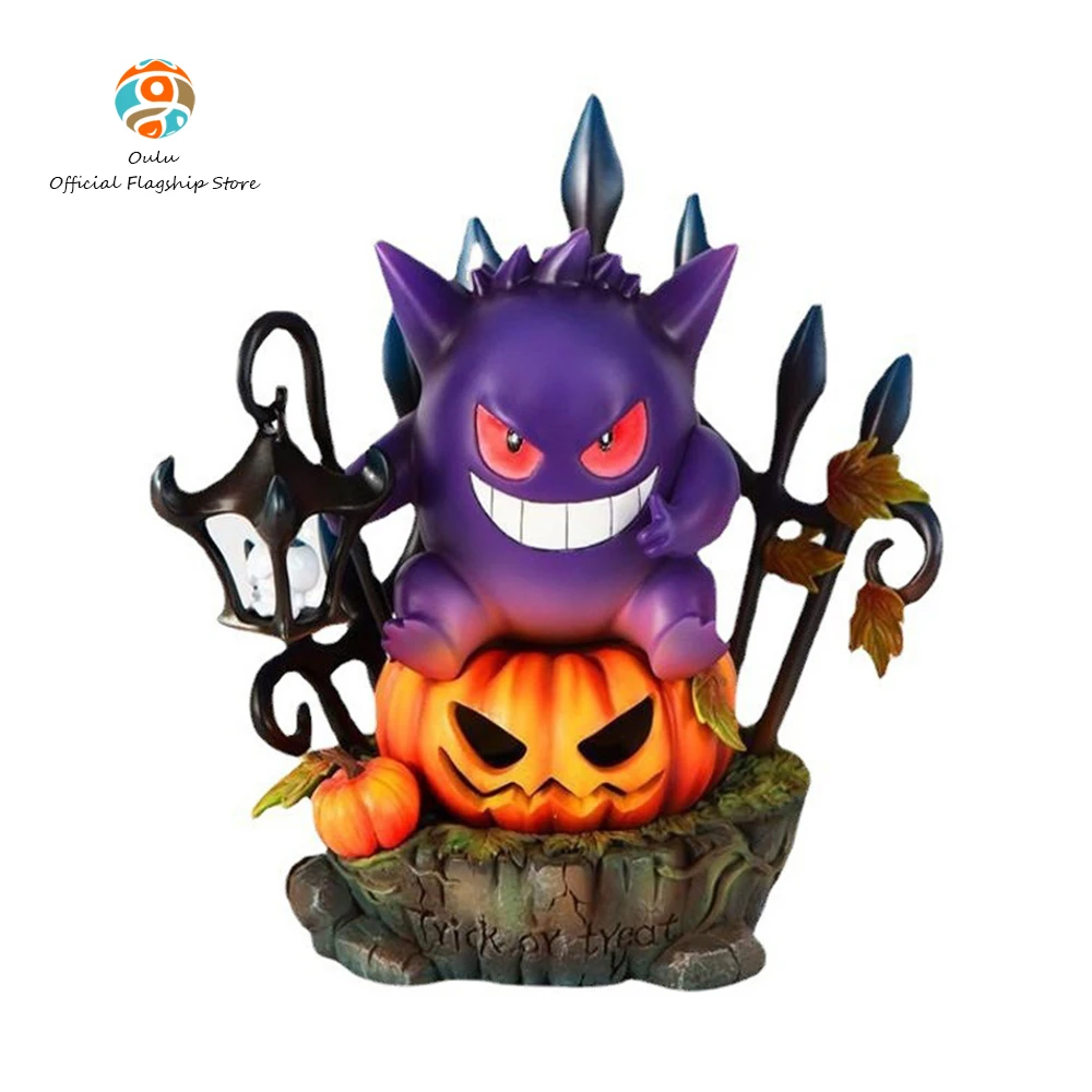 Pokemon Anime Figure Gengar Glowing Figurine Standing Model Toy Pvc Halloween - £17.64 GBP+