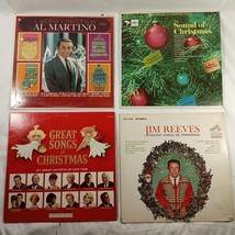 Lot of 4 Compilation Holiday Christmas  33 rpm Vinyl Records Various Artists - £27.87 GBP