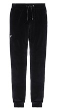 Emporio Armani Men’s Black  Velour Logo  Design Cotton Sweatpants Pants ... - £87.29 GBP