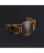 Brown leather watch strap Aviator Bund band 18-26mm Handmade cuff watch ... - $81.85 CAD