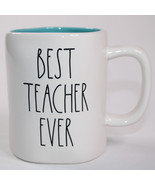 Rae Dunn BEST TEACHER EVER Mug White Teacher Cup Rae Dunn Artisan Collec... - £9.19 GBP