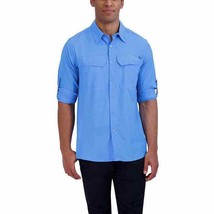 Pacific Trail  Long Sleeve Woven Shirt UPF-40 Vented Back Blue Men&#39;s Sz ... - $21.29