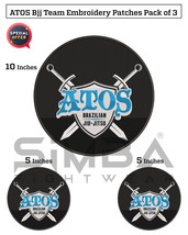 ATOS Bjj Gi Patches BJJ Martial Arts Patches BJJ ATOS Embroidery Patches... - $30.99