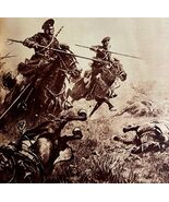 Russian Cossacks Invading East Prussia WW1 1920s Military Centerfold LGBin5 - €51,47 EUR