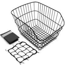 ANZOME Rear Bike Basket, Waterproof Metal Wire Bicycle Basket with Adjus... - $85.99