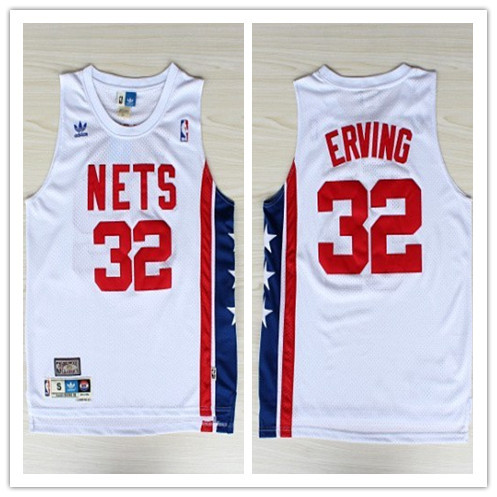 NEW Julius Erving #32 New York Nets Basketball Stitched Jersey White S-XXL - $29.99