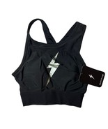Electric Yoga Black Bolt Criss Cross Sports Bra Size XS New - £19.82 GBP