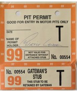 Motor Pit Stop Gate Stub Crew Permit 1999 - $4.95