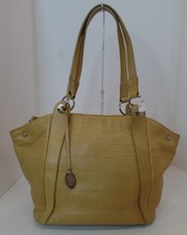 Franco Sarto Buttery Soft Tan Leather Shoulder Bag Purse Zipper Silver H... - $29.70