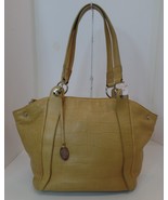 Franco Sarto Buttery Soft Tan Leather Shoulder Bag Purse Zipper Silver H... - £23.36 GBP