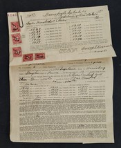 1921 Antique Automobile Lease Contract Harrisburg Pa Emery Hoerner Rev Stamps - £71.18 GBP