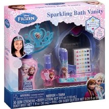 Disney Frozen Sparkling Bath Vanity with Tiara and Sticker Earrings Lotion - £10.17 GBP