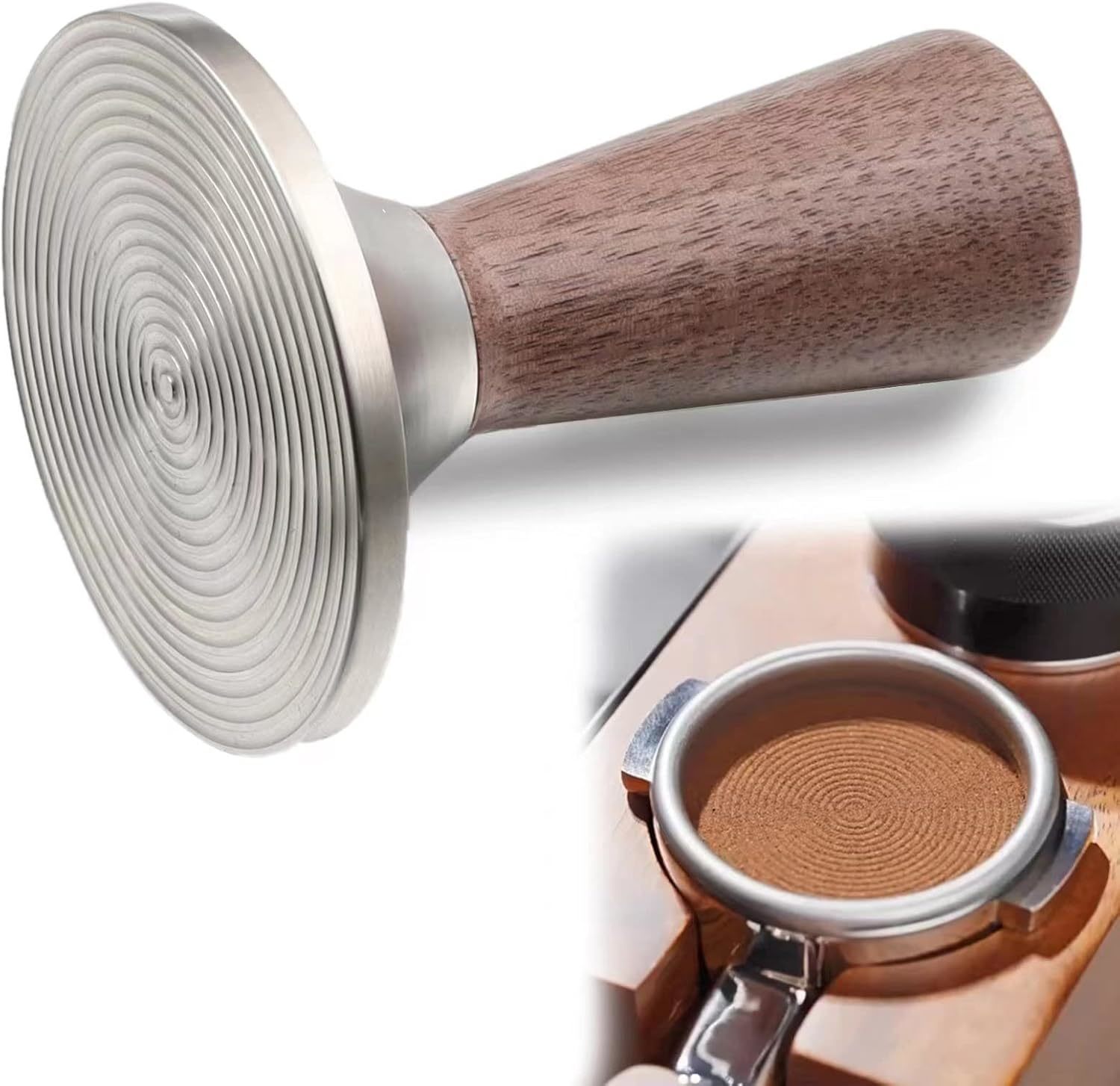 Espresso Tamper 54Mm With Stainless Steel Ripple Base, Coffee Tamper 54Mm - $31.99