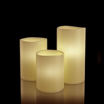 Lavish Home - Flameless LED Candles, Remote Controlled 3-Piece Candle Set - £17.40 GBP