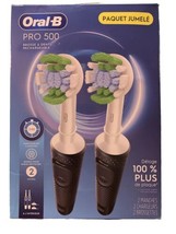 Oral-B Pro 500 Rechargeable Electric Toothbrush Twin Pack, Black Open Box - $29.58