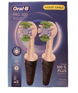 Oral-B Pro 500 Rechargeable Electric Toothbrush Twin Pack, Black Open Box - £23.26 GBP