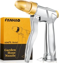 Fanhao Garden Hose Nozzle With Brass Tip, 100% Heavy Duty Metal Spray No... - $38.99