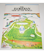 VINTAGE THE FLORIDIAN VIEW OF THE WORLD  POSTER-PUBLISHED BY HARVEY HUTT... - $274.07 MXN