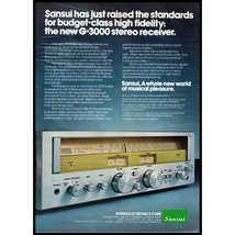 1977 Sansui G-3000 Stereo Receiver Vintage Print Ad Audiophile Hi Fi Wall Art - £8.20 GBP