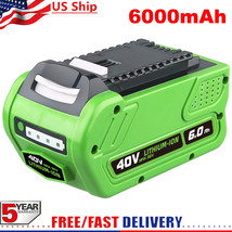 40V 6.0Ah Lithium Battery for Greenworks 29472 29462 BAF724 40V G-MAX Co... - $70.99